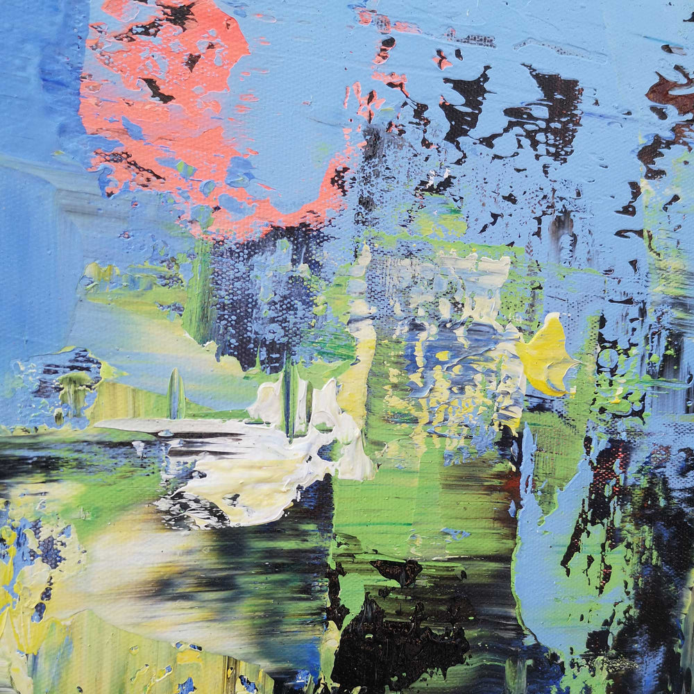 36 x 48 Colorful Abstract Beach Painting Vertical Acrylic Seascape Paintings