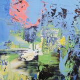 36 x 48 Colorful Abstract Beach Painting Vertical Acrylic Seascape Paintings