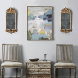 Large Abstract Beach Wall Art For Living Room Vertical Coastal Wall Art Canvas