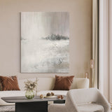 Grey Landscape Acrylic Painting Large Canvas Wall Art Abstract Landscape Art For Livingroom