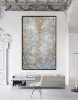 Large Textured Brown Abstract Painting For Living Room Oversized Modern Wall Art