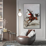 Rich Textured Running Horse Wall Art Modern Horse Textured Canvas Wall Art Horse Acrylic Painting For Sale