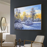 Modern Winter Landscape Snow Scene Wall Art Snowscape Canvas Wall Art | Artexplore