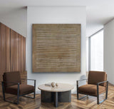 Wabi-sabi Brown Abstract Wall Art Large 3D Texture Canvas Art Modern Minimalist Wall Art