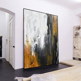 Abstract Black Canvas Painting Large Original Acrylic Abstract Canvas Art Modern Abstract Painting