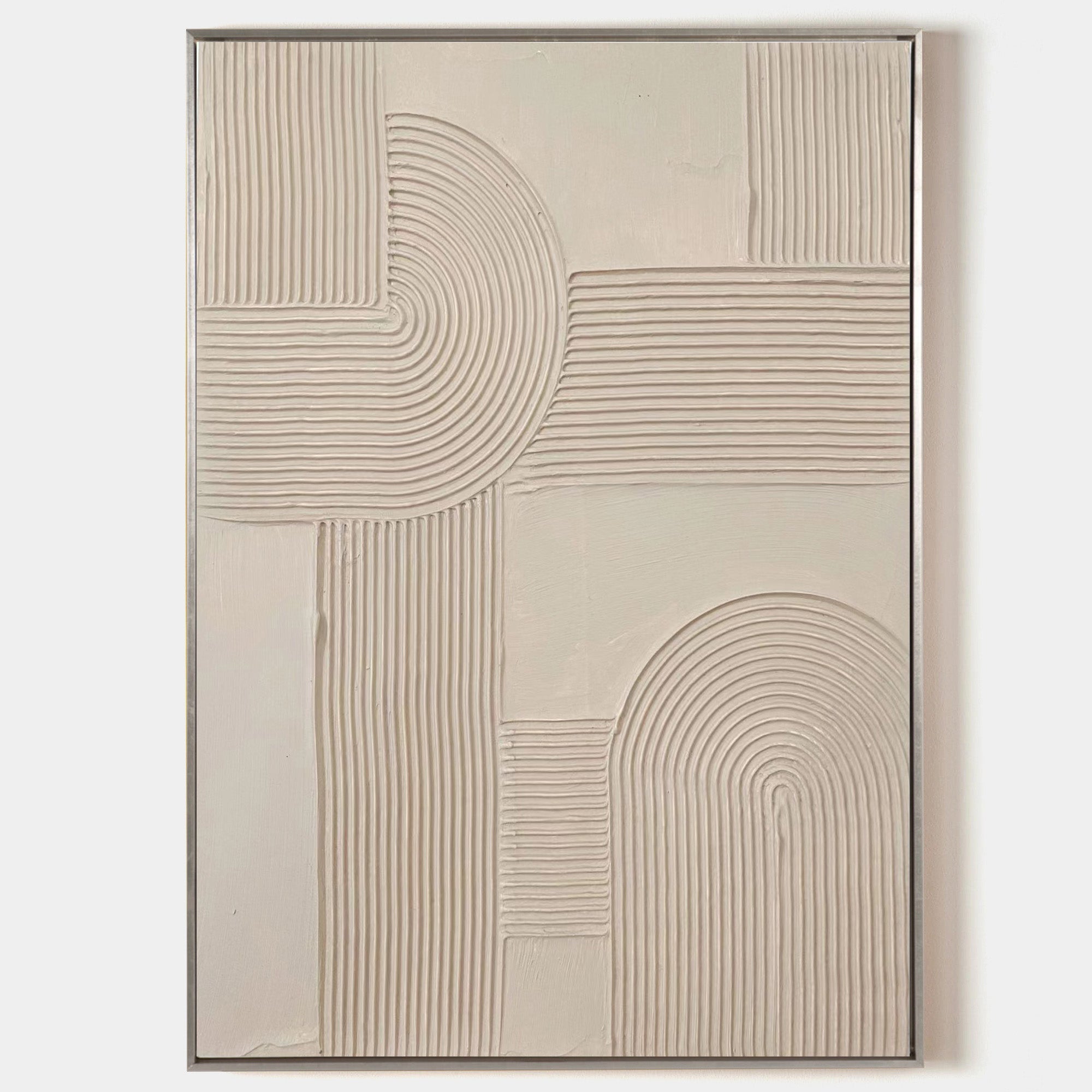 Beige Rich Textured Painting Modern Abstract Art Minimalist Artworks Large Acrylic Abstract Painting For Livingroom