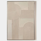  Beige Rich Textured Painting Modern Abstract Art Minimalist Artworks Large Acrylic Abstract Painting For Livingroom
