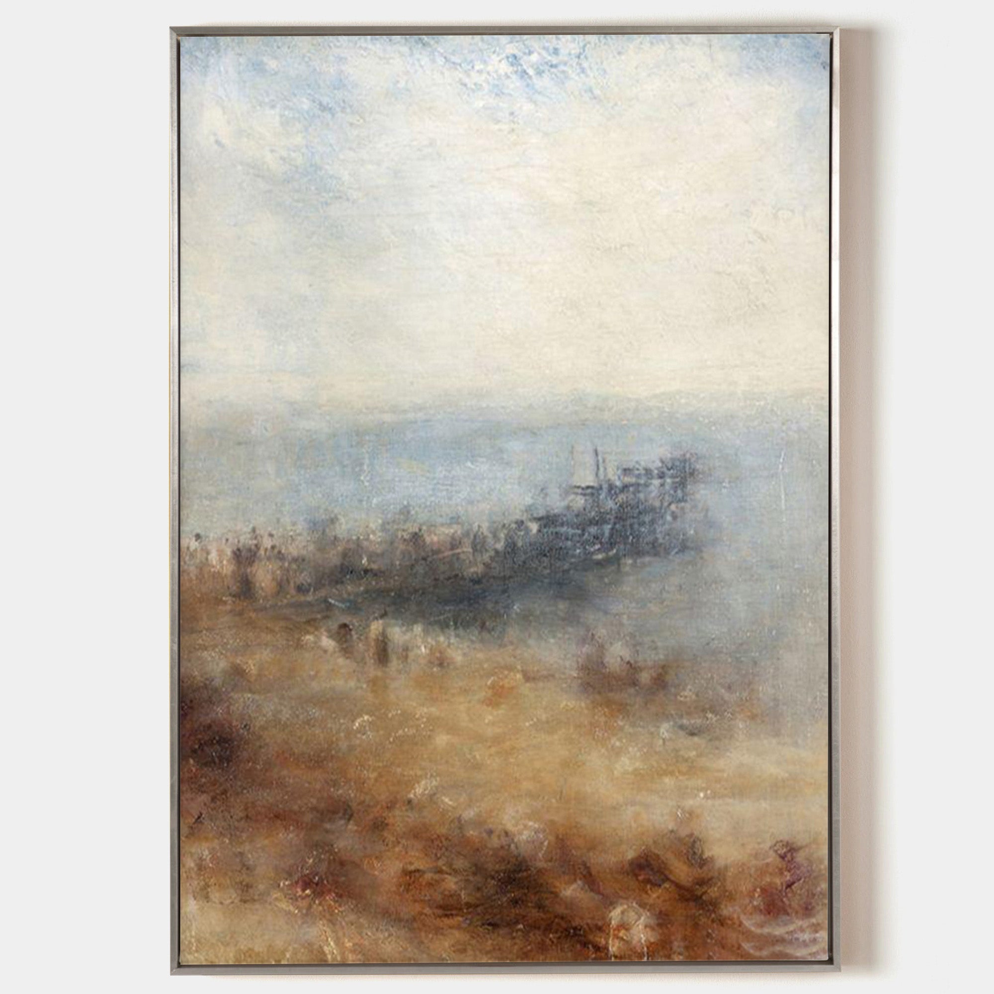 Modern Abstract Seascape Wall Art Contemporary Coastal Canvas Art Abstract Art Painting