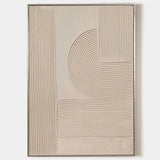 Modern Heavy Textured Painting Beige Abstract Wall Art Minimalist Acrylic Abstract Painting For Livingroom