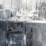 36 x 48 Vertical Blue White And Grey Wall Art Abstract Skyline Painting