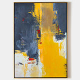 Orange Abstract Painting Large Modern Wall Art Yellow Abstract Art