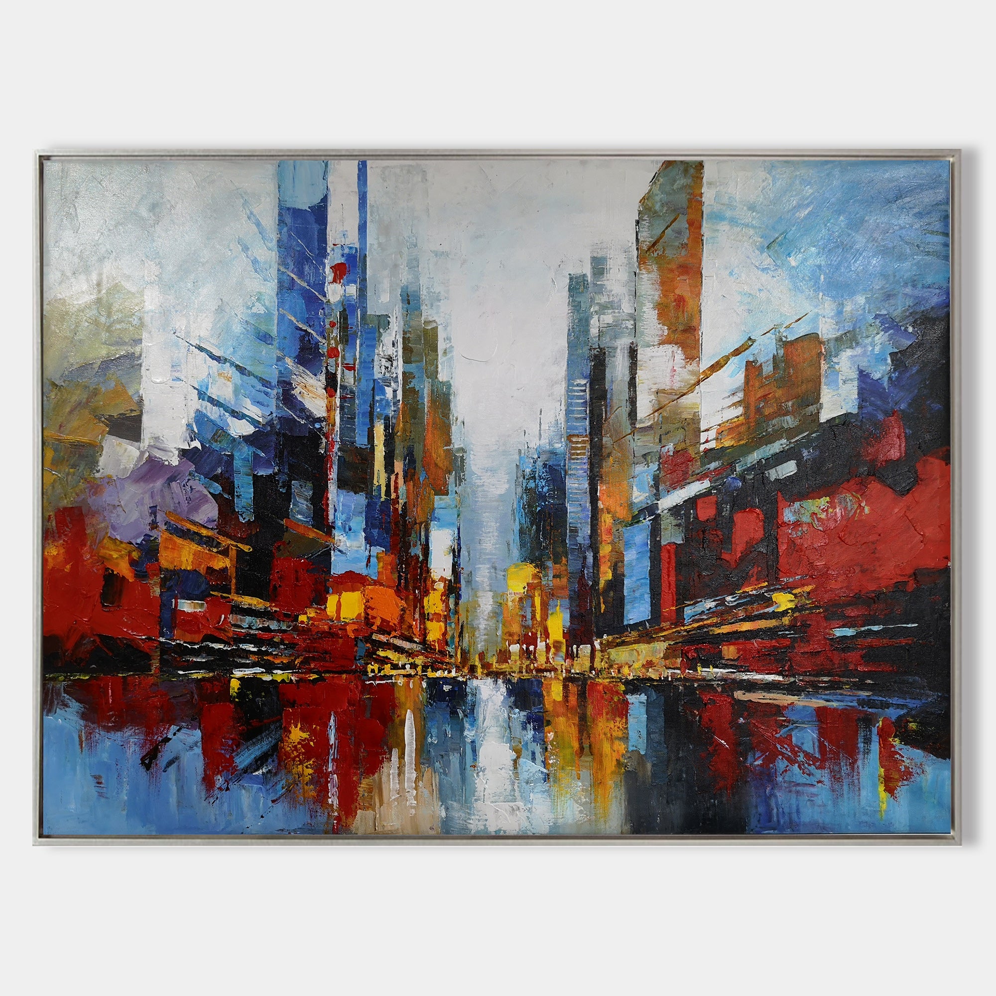 abstract skyline painting