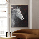 Horse Portrait Painting black and white horse Art Paintings Of Horses Heads