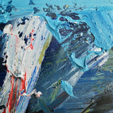 40 x 40 Square Multicolor Wall Art Colorful Contemporary Abstract Painting