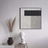 Geometric Painting Black And White Cool Modern Abstract Minimalist Painting