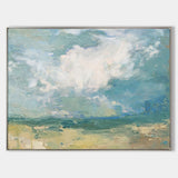 Abstract Seascape Paintings Horizontal Modern Beach Art Beach Scene Canvas Art