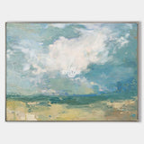 Abstract Seascape Paintings Horizontal Modern Beach Art Beach Scene Canvas Art