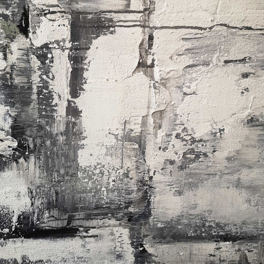 36 x 48 Vertical Grey Abstract Art Canvas Painting For Living Room