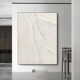3D White Wall Art Textured Art White Plaster Wall Art White Abstract Art Minimalist Painting