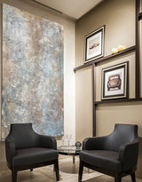 Large Textured Brown Abstract Painting For Living Room Oversized Modern Wall Art