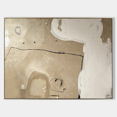 Large Abstract Paintings Large Beige Abstract Wall Art Abstract Art Canvas In Beige
