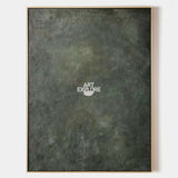 Modern Green Minimalist Canvas Art Pure Dark Green Painting Abstract Wall Art For Sale