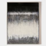 Extra large Abstract Contemporary Art Modern Abstract Painting On Canvas Acrylic Large Black White Grey Wall Art