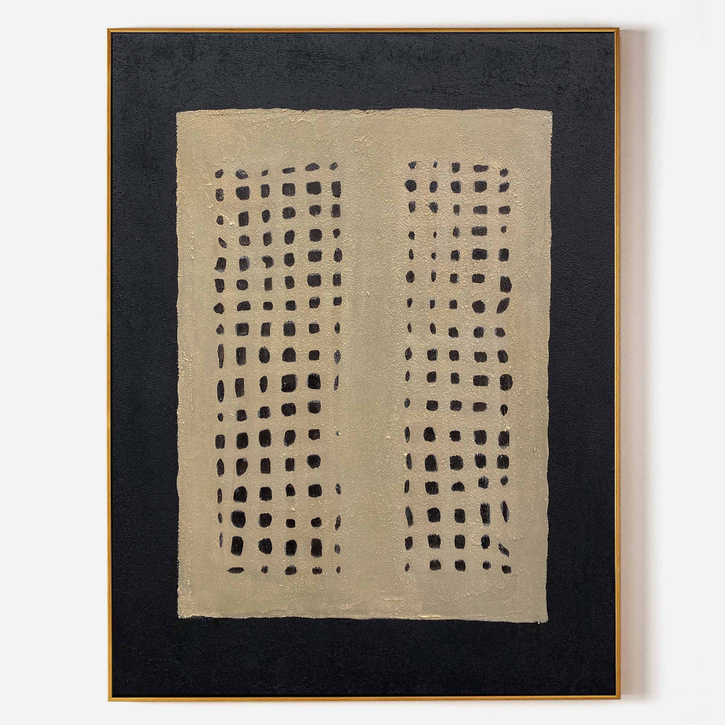 Wabi-sabi Black Minimalist Painting Modern Black Minimalist Canvas Art Large Acrylic Painting For Sale