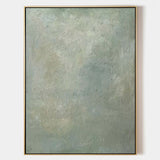 Original Pure Light Green Painting Modern Minimalist Acrylic Art Painting For Living Room