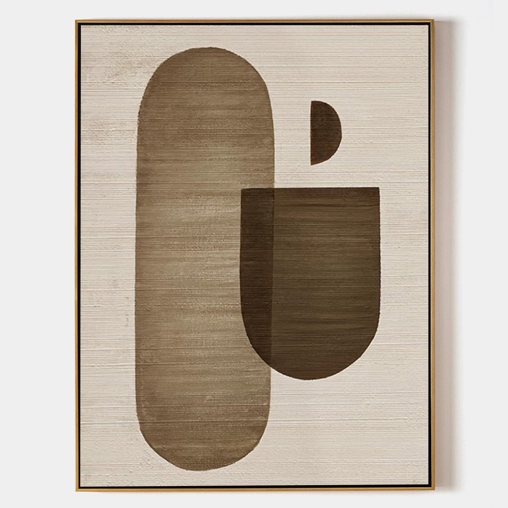 Wabi-sabi Minimalist Painting Brown And Beige Minimalist Art Large Canvas Wall Art For Living Room