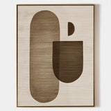 Wabi-sabi Minimalist Painting Brown And Beige Minimalist Art Large Canvas Wall Art For Living Room
