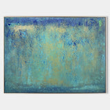 Green Textured Abstract Wall Art Large Canvas Artworks Modern Acrylic Painting For Home Decor