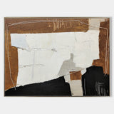 Black And Brown Wall Art Abstract Acrylic Art Canvas Painting For Living Room Abstract Canvas Painting