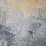 36 x 48 Grey And Yellow Canvas Art Acrylic Abstract Landscape Painting