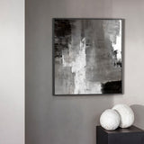 Black White And Grey Wall Art Large grey canvas painting Custom Wall Canvas