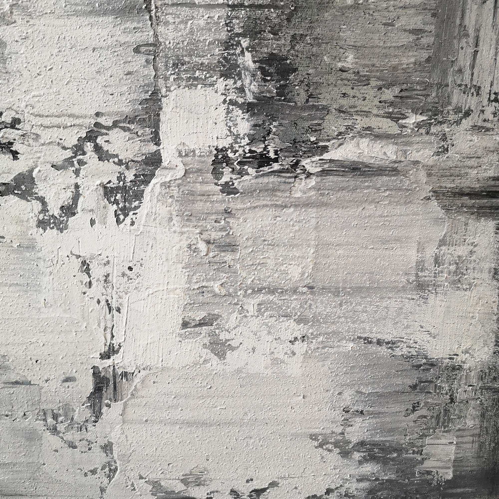 36 x 48 Vertical Grey Abstract Art Canvas Painting For Living Room