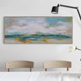 Large Impressionist Seascapes Beach Scene Painting On Canvas Panoramic Canvas Painting For Livingroom
