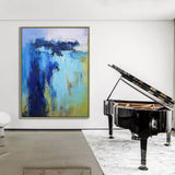 Large Abstract Coastal Canvas Art Acrylic Abstract Beach Painting On Canvas For Living Room