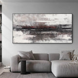 Huge Black And White Beach Wall Art Panoramic Modern Coastal Artwork Acrylic Oversized Coastal Wall Art