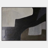 Black And Grey Wall Art Abstract Acrylic Art Canvas Painting For Living Room Painting Ideas On Home Decor