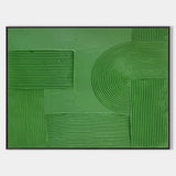Luxury Green Abstract Art Minimalist Painting Abstract Acrylic Wall Art Painting For Livingroom