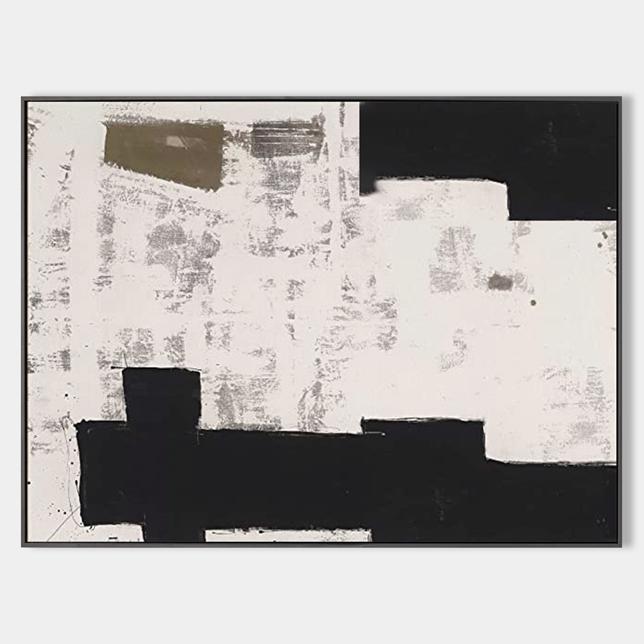 Wabi-sabi minimalist canvas art, Black and white minimalist wall, large abstract art on canvas