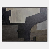 Black And Grey Wall Art Abstract Acrylic Art Canvas Painting For Living Room Painting Ideas On Home Decor