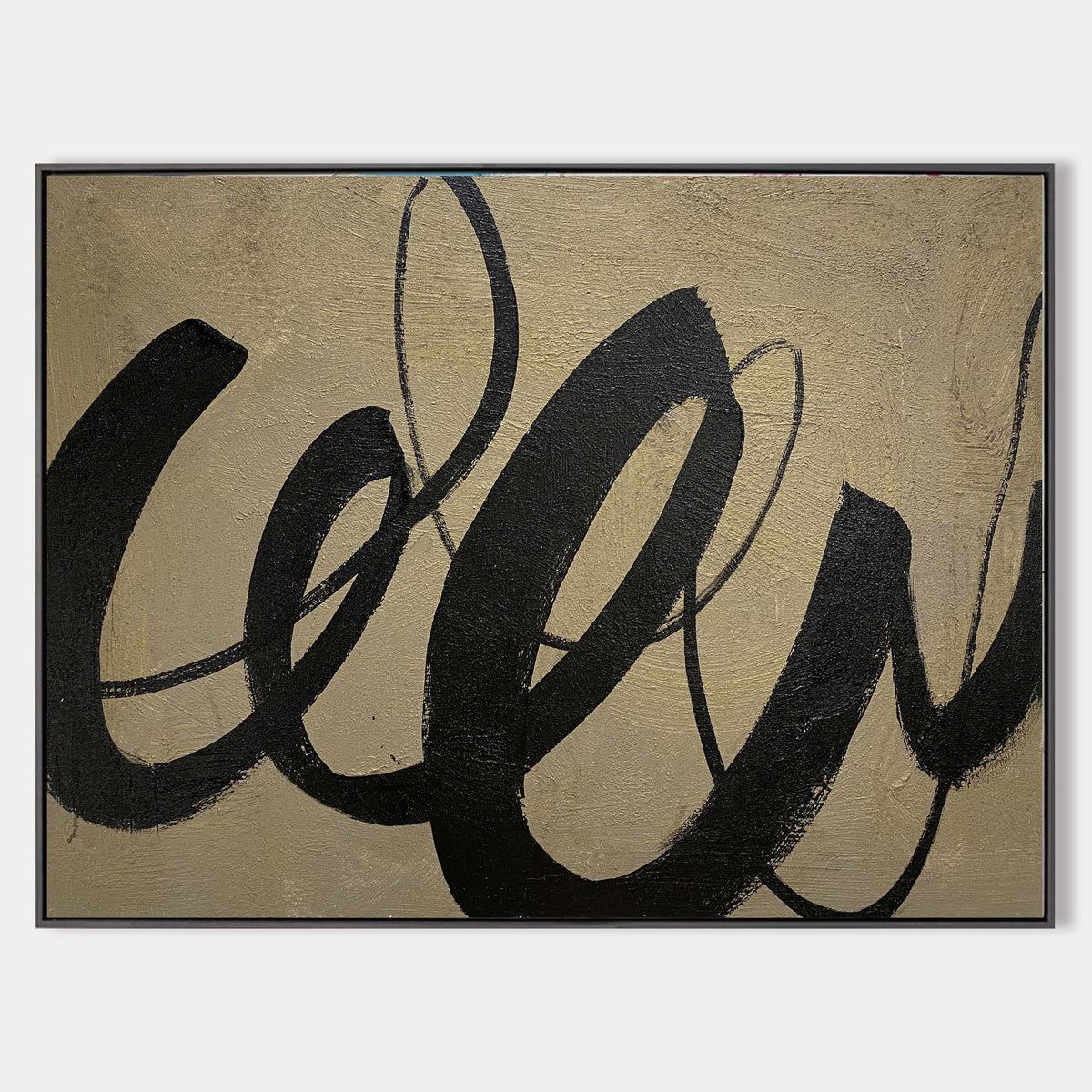 Large Black And Brown Wall Art Abstract Canvas Wall Art Acrylic Painting For Living Room