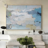 Beach Acrylic Painting Coastal Wall Art Large Seascape Wall Art Framed