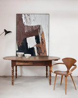 Modern Abstract Art Brown Abstract Canvas Wall Art, Large Abstract Acrylic Painting For Sale
