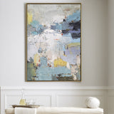 Large Abstract Beach Wall Art For Living Room Vertical Coastal Wall Art Canvas