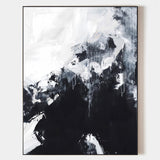 Black And White Abstract Painting Large Acrylic Wall Art Textured Abstract Art