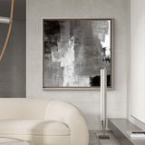 Black White And Grey Wall Art Large grey canvas painting Custom Wall Canvas