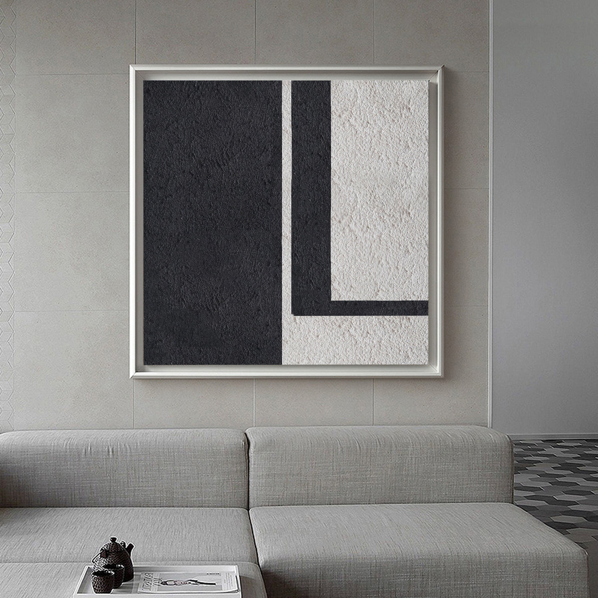 Black And White Abstract Painting Simple Minimalist Painting Abstract Lines